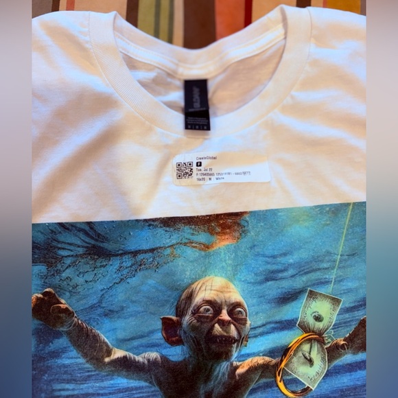 NWT Graphic Like- Nirvana Teen Spirit T-Shirt with Gollum Print - Picture 2 of 2